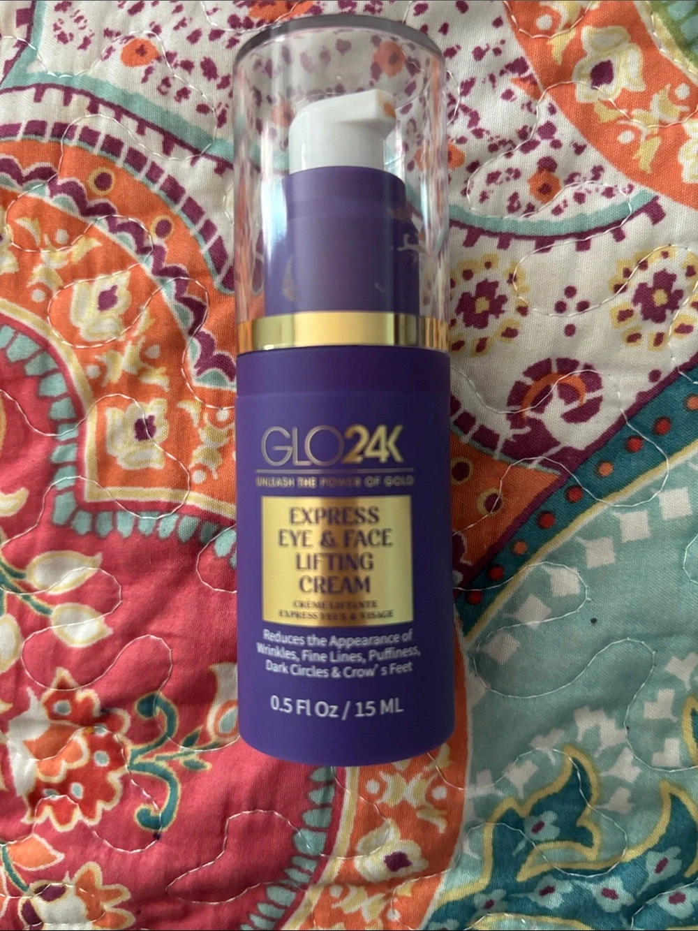 GLO jeans Express Eye & Face Lifting Cream — Purple & Gold